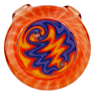 1.75″ ALL OUT RED W/ PURPLE & ORANGE WIGWAG PENDANT by G Pen