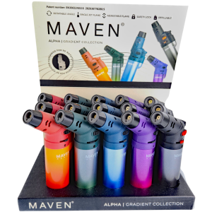 3.5″ MAVEN ALPHA+ GRADIENT TORCH – 15 PACK DISPLAY by Maven
