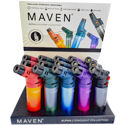 3.5″ MAVEN ALPHA+ GRADIENT TORCH – 15 PACK DISPLAY by Maven