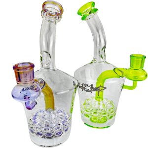 10″ BLACK SHEEP COLOR FUME ACCENT HENNY RATCHET RIG (SOME CLEAR)