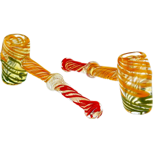 5.5″ FUME RASTA GLASS HAMMER BUBBLER