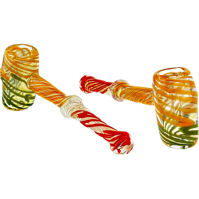 5.5″ FUME RASTA GLASS HAMMER BUBBLER