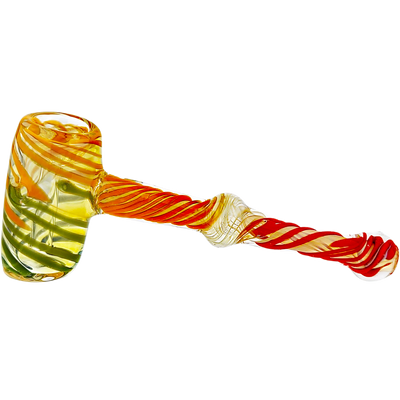 5.5″ FUME RASTA GLASS HAMMER BUBBLER