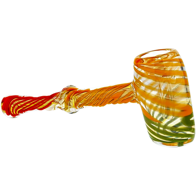 5.5″ FUME RASTA GLASS HAMMER BUBBLER