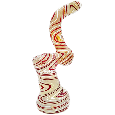 8″ Color Swirl Glass Bubbler