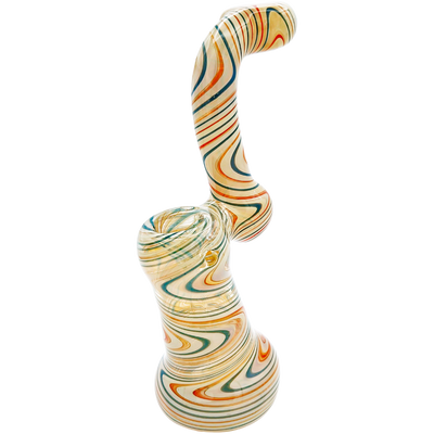 8″ Color Swirl Glass Bubbler