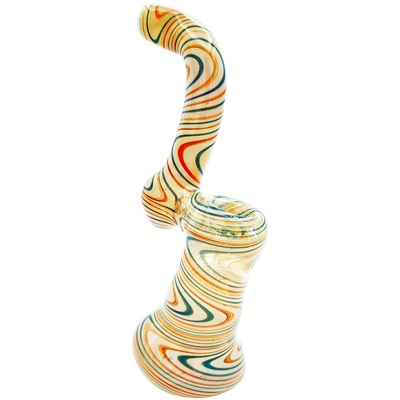 8″ Color Swirl Glass Bubbler