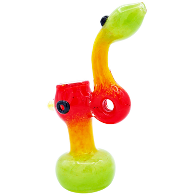 7.5″ Frit Donut Mushroom Implosion Glass Bubbler