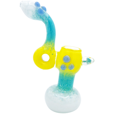 7.5″ Frit Donut Mushroom Implosion Glass Bubbler