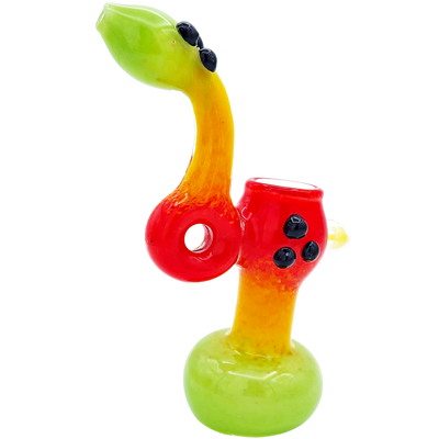 7.5″ Frit Donut Mushroom Implosion Glass Bubbler