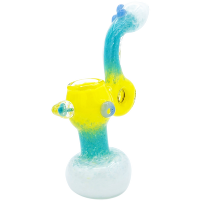 7.5″ Frit Donut Mushroom Implosion Glass Bubbler