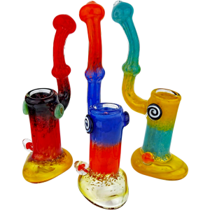 8″ TWO-TONE FUME GLASS BUBBLER