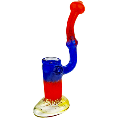 8″ TWO-TONE FUME GLASS BUBBLER