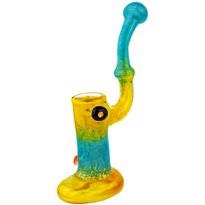 8″ TWO-TONE FUME GLASS BUBBLER
