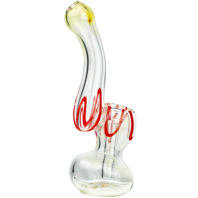 5" Fume Accent w/ Color Line Mini Bubbler - alternate angle