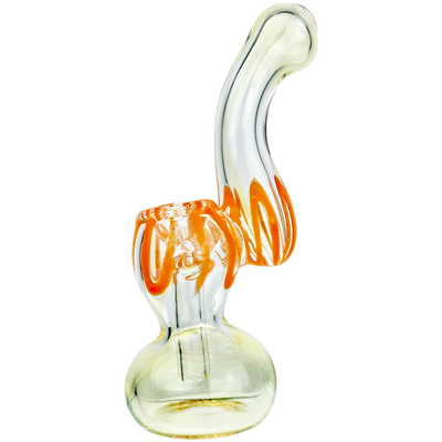 5" Fume Accent w/ Color Line Mini Bubbler - detail view