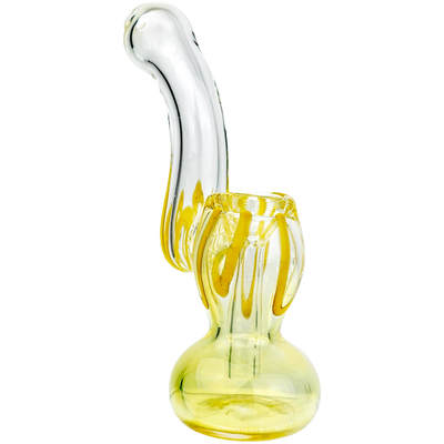 5" Fume Accent w/ Color Line Mini Bubbler - close-up view