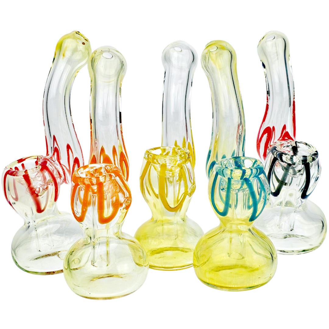 5" Fume Accent w/ Color Line Mini Bubbler