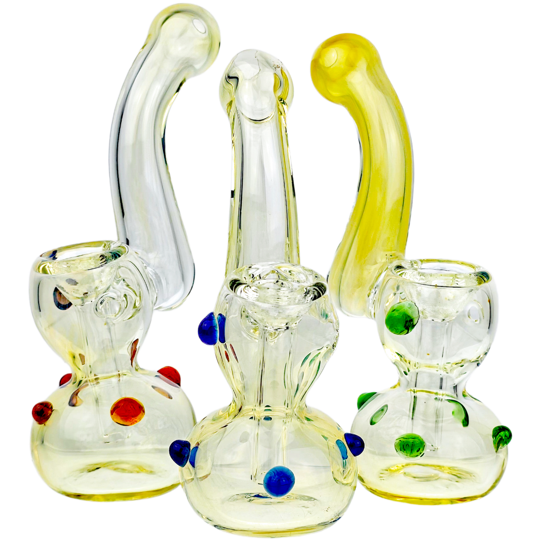 4.5" Fume Color Dot Mini Bubbler
