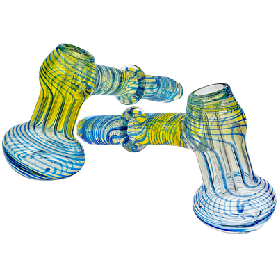 5.5" Fume Color Line Swirl Body w/ Maria Neck Hammer Bubbler