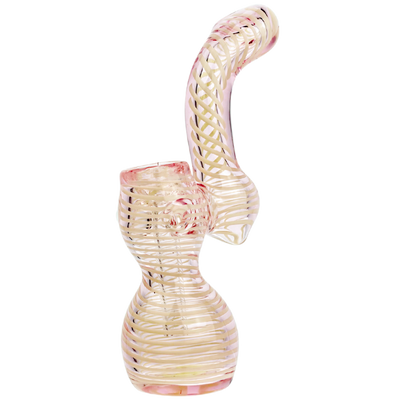 6" Color Line Swirl Bubbler