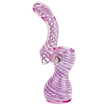 6" Color Line Swirl Bubbler