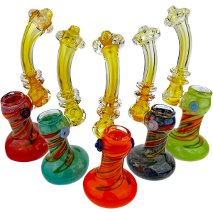 7.5″ RASTA FUME GLASS BUBBLER