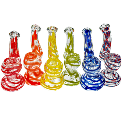 4" Twisted Cane Mini Bubbler
