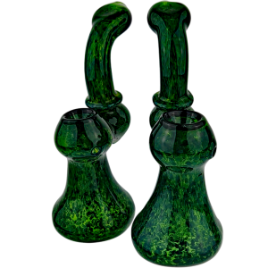 6.5″ GREEN GLASS BUBBLER