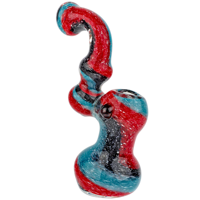 7″ Color Frit Spiral Chunky Bubbler