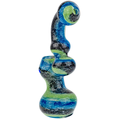 7″ Color Frit Spiral Chunky Bubbler