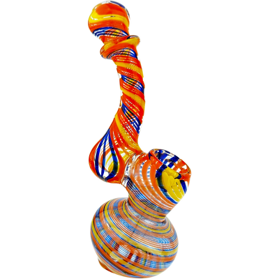 6″ COLOR SWIRL GLASS BUBBLER