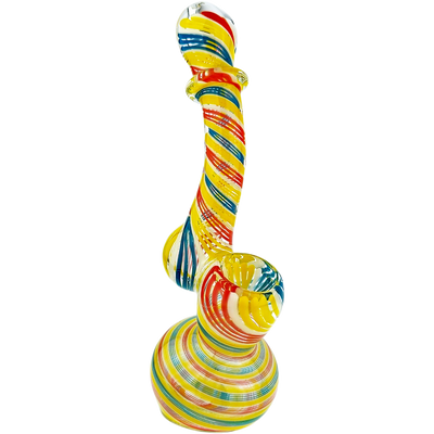 6″ COLOR SWIRL GLASS BUBBLER