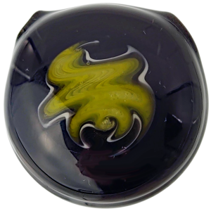 1.5″ BLACK W/ YELLOW WIGWAG PENDANT by G Pen