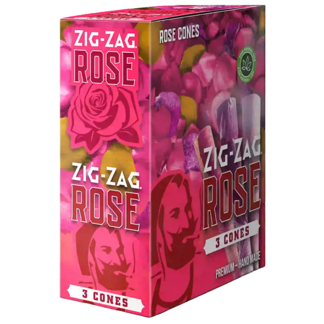 ZIG ZAG 3 PACK ROSE CONES – CARTON