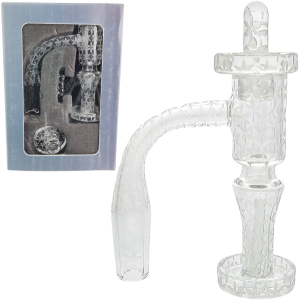 3.5″ 14 M 90° ETCH DESIGN HOURGLASS SLURPER BOX SET by Quartz