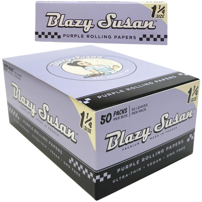 BLAZY SUSAN PURPLE ROLLING PAPERS – 1 ¼