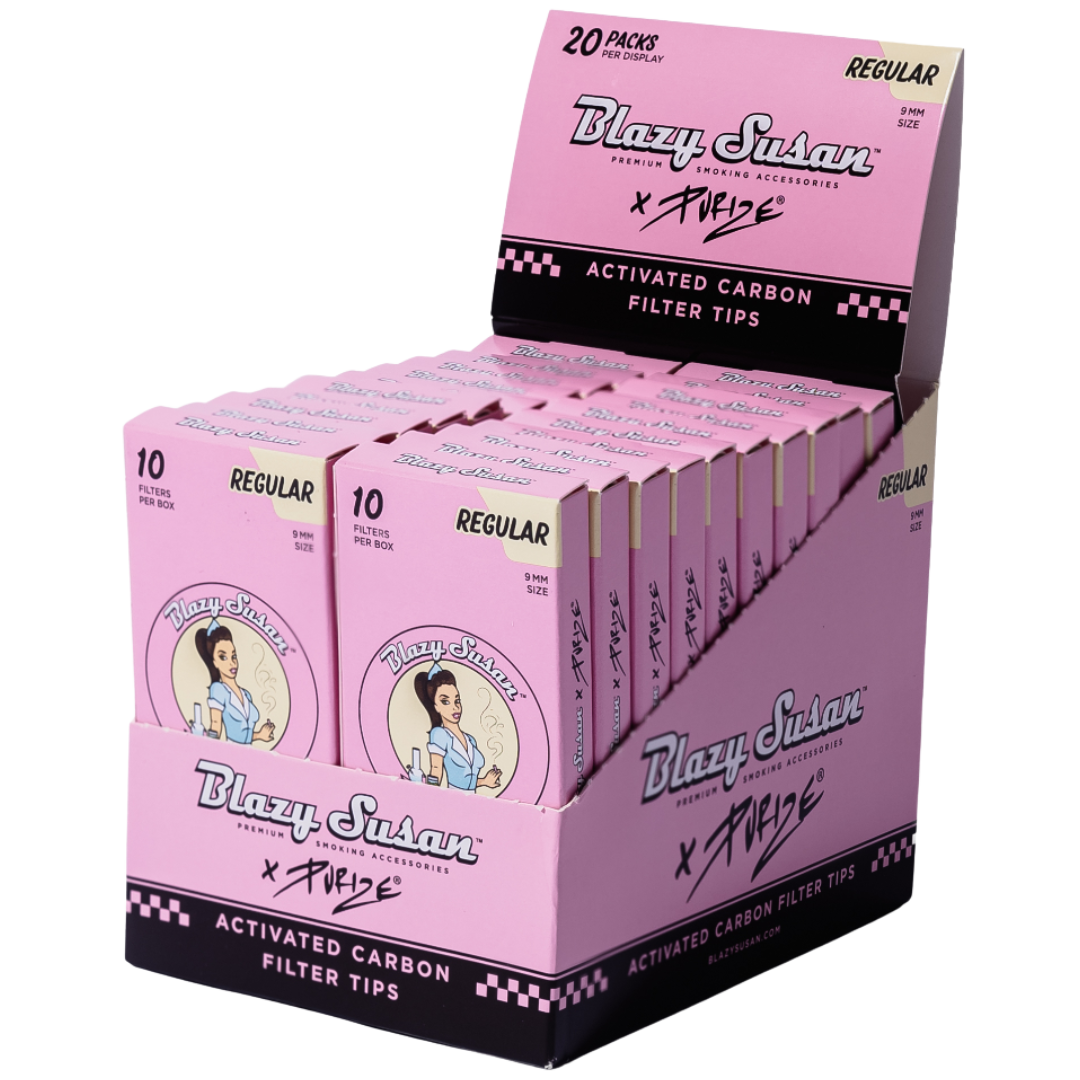 BLAZY SUSAN PURIZE FILTERS, 10CT BOX, REGULAR, PINK