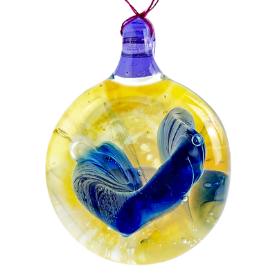 1.75″ BLUE INSIDE WORKED PENDANT
