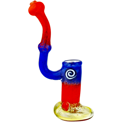 8″ TWO-TONE FUME GLASS BUBBLER