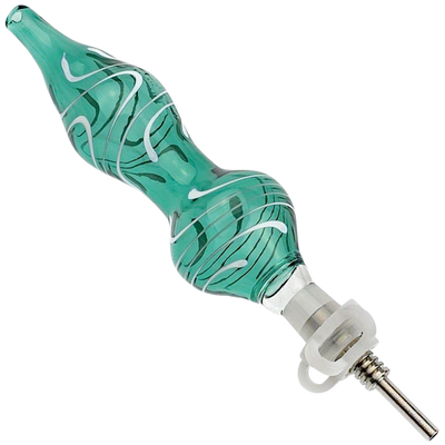 6" White Swirl Nectar Straw