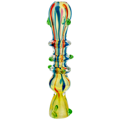 3.5" Two-Tone Color Line Stripe Green Dot Accent Chillum
