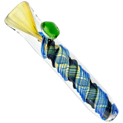 3.5" Dichro Color Swirl Fume Chillum - alternate angle