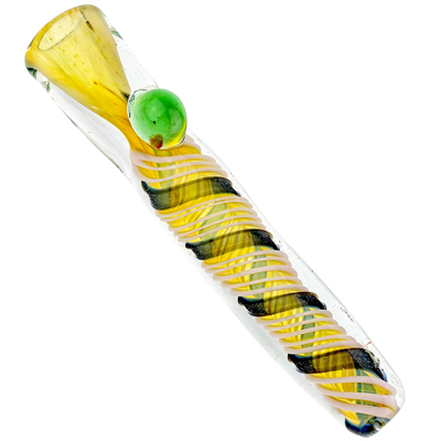 3.5" Dichro Color Swirl Fume Chillum - close-up view