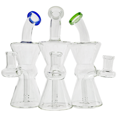 6.5" Clear Hourglass Orb Fixie Rig