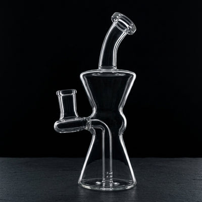 6.5" Clear Hourglass Orb Fixie Rig in Clear