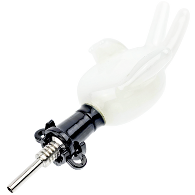 3.5″ 10MM SCULPTED HAND GLASS NECTAR STRAW