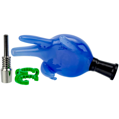 3.5″ 10MM SCULPTED HAND GLASS NECTAR STRAW