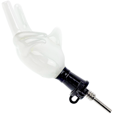 3.5″ 10MM SCULPTED HAND GLASS NECTAR STRAW