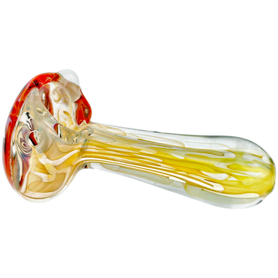 4" Fume Body w/ Multi Color Wigwag Head Hand Pipe